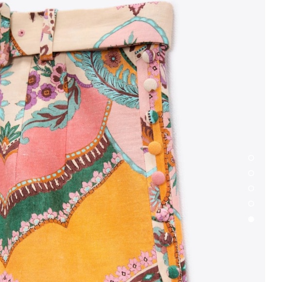 Zara linen blend printed shorts🏷💗💚 - Picture 8 of 9